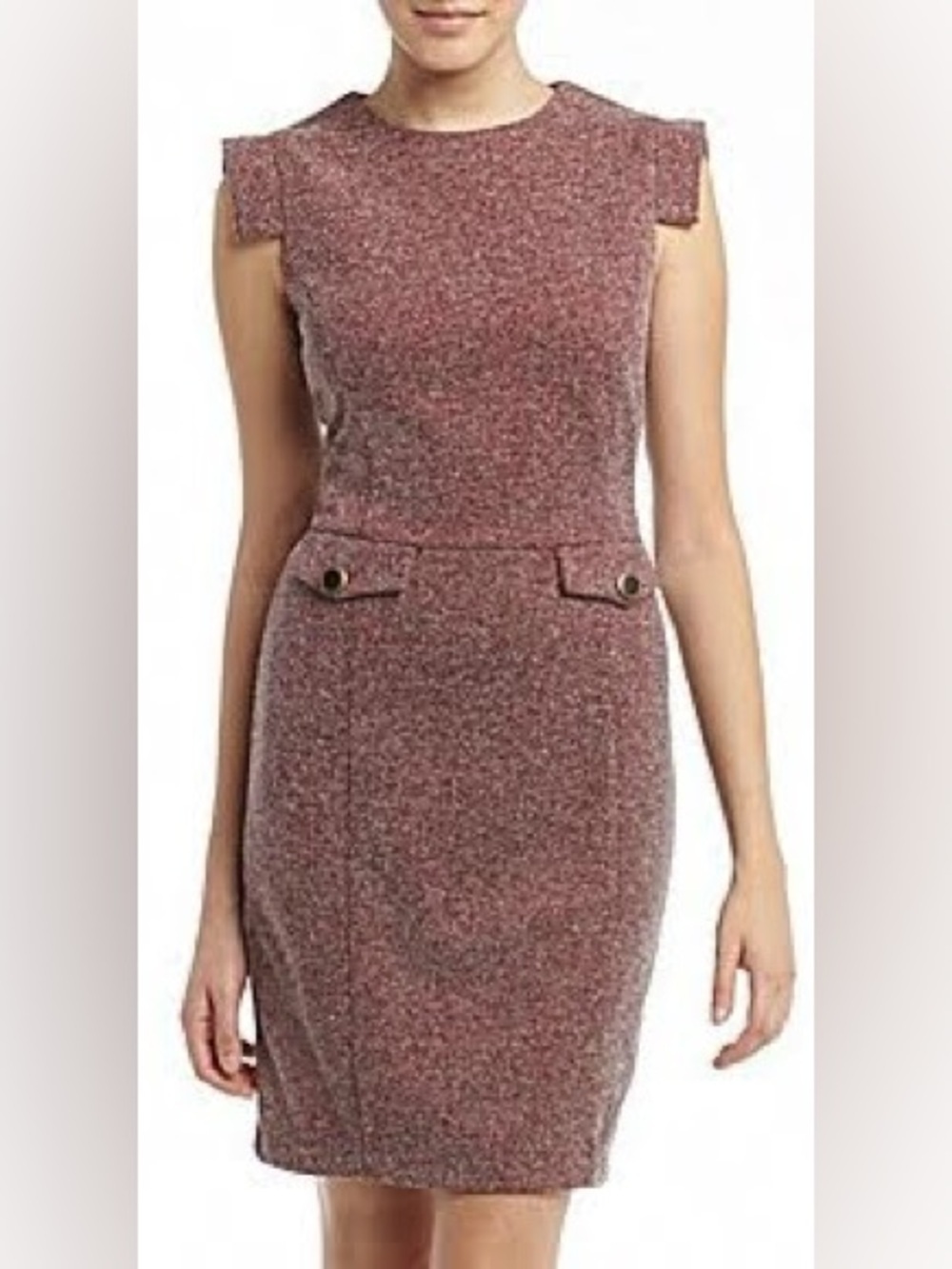 MNG Sleeveless Dress in Dusty Mauve